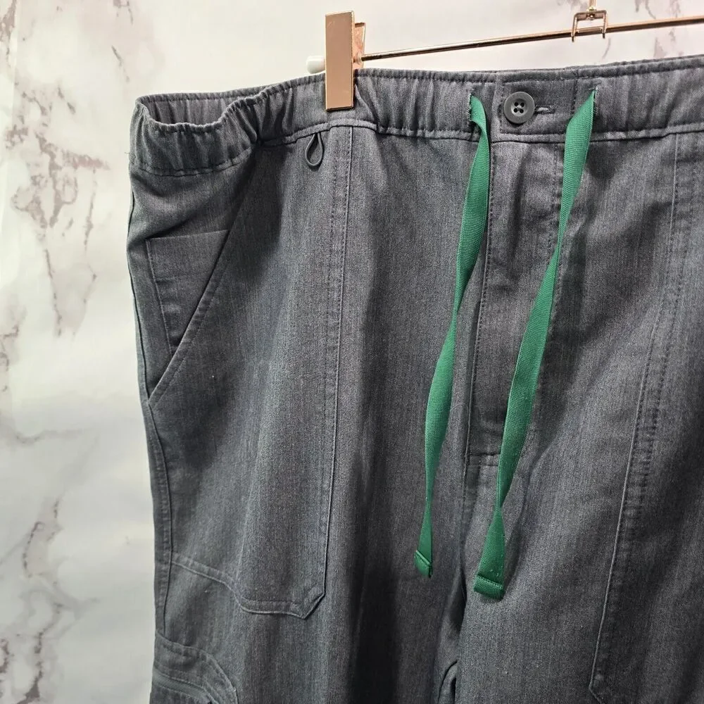 Figs Cairo Pants Mens XL Graphite Gray Green Bottom Cargo TM3001 1803